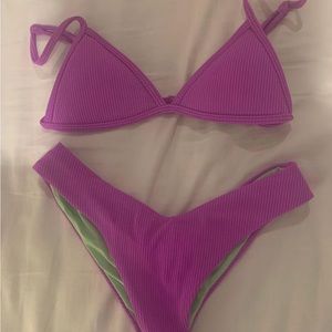 OneOne violet bathing suit (alli top and Danna bottoms)
